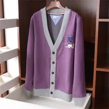 Хлопок полиэстер смесь Vneck вязать мужчины модное повседневное обтягивающее толстый кардиган свитер однобортный retail розничная оптом