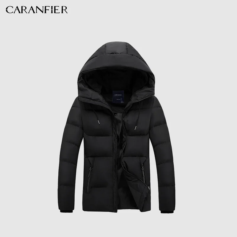 Новая парка CARANFIER 2019 мужские пальто зимняя куртка Мужская Утепленная