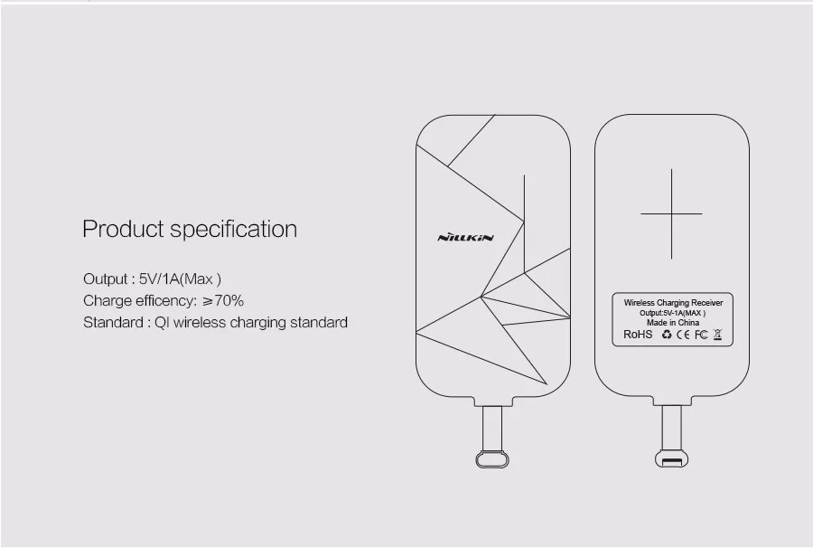 Nillkin универсальное Qi Беспроводное зарядное устройство приемник зарядный адаптер Magic Tag приемник сумка катушка iphone 5s se 6 6s meizu m3 note