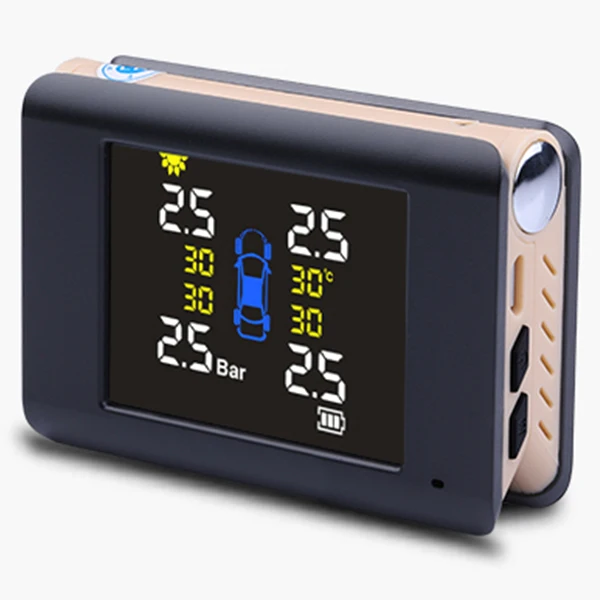Tpms автомобильный контроль давления в шинах интеллектуальная система солнечной энергии беспроводной светодиодный дисплей с 4 внешними датчиками
