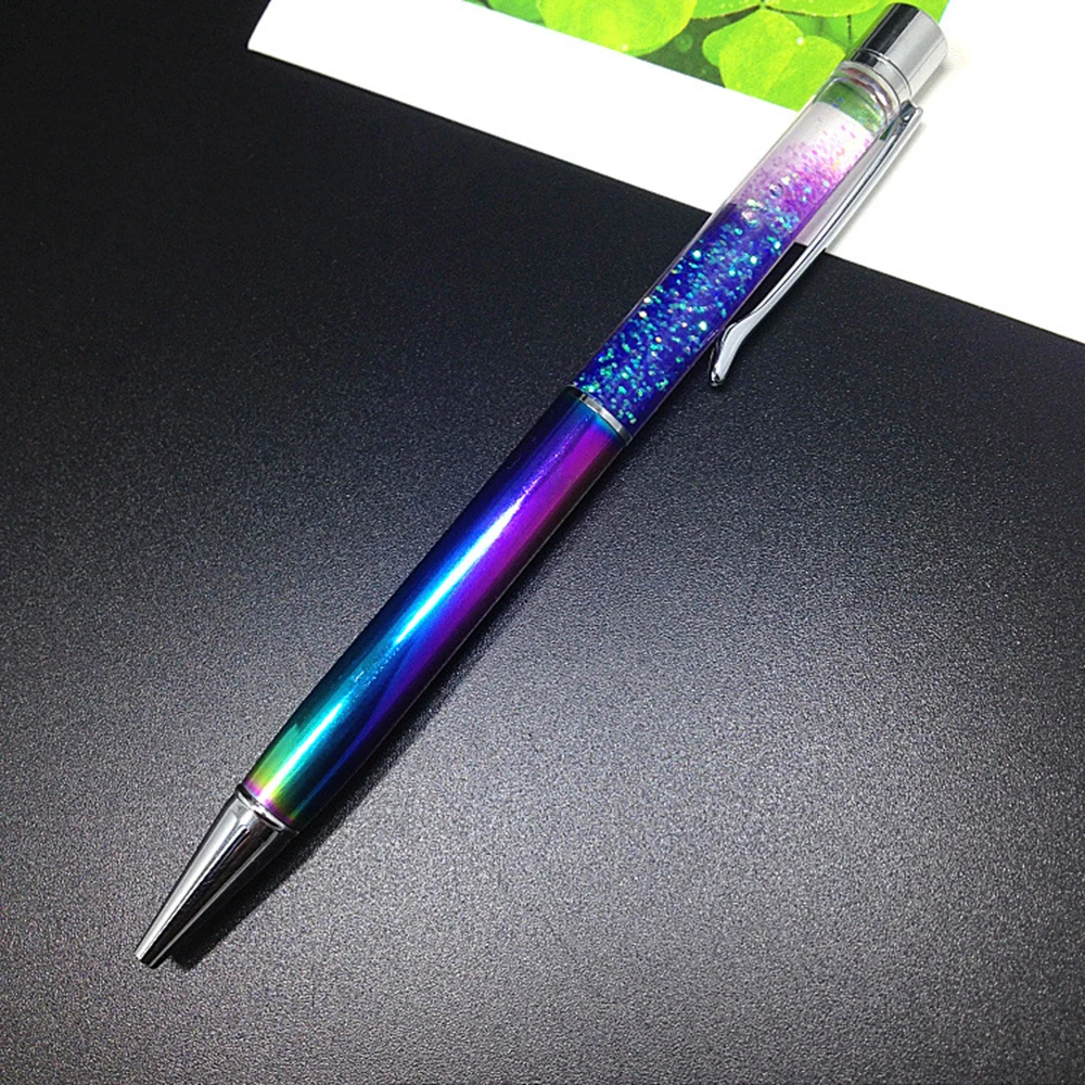 Ball Pen 1.0mm Luxury Ballpoint Flow Oil Crystal Gold Foil Metal Copper Colorful High-grade Gold Powder Quicksand pen frontier cinnamon powder korintje a grade 3% oil 16 ounce bags