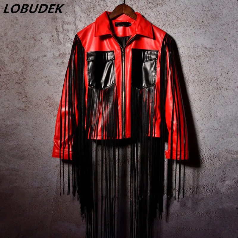 red feather coat