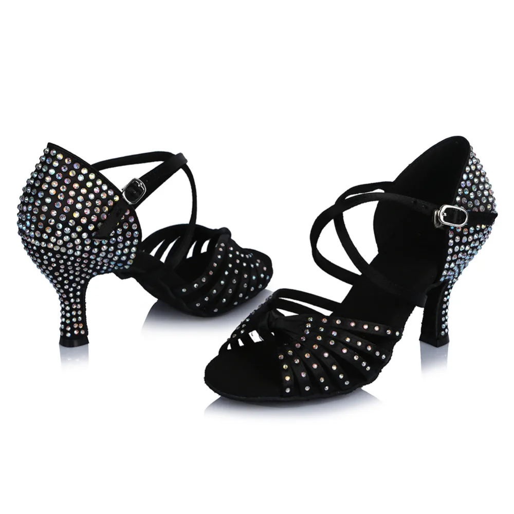 Ballroom Latin Dance Shoes Rhinestones Tango Salsa New Arrivals Wholesale Women/Girls/ladies Thin Heels Dancing Professional 