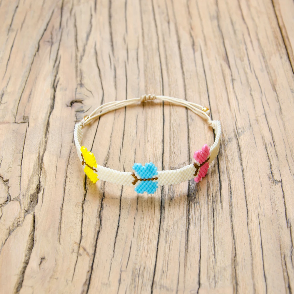 

Shinus 10pcs/lot Miyuki Bracelet butterfly Bracelets Handmade Woven Rope Chain Summer jewelry Bileklik New Collection Pulseras