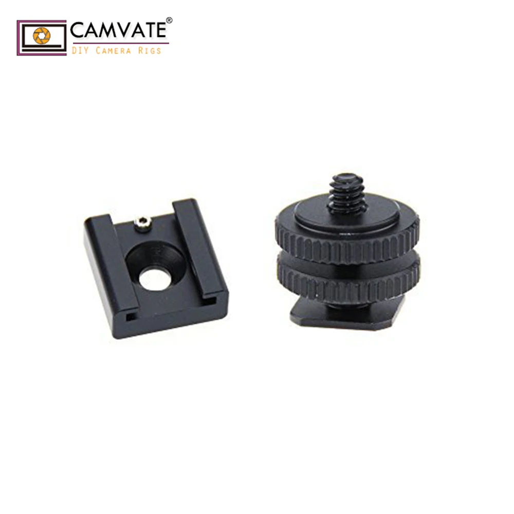 CAMVATE 1/4 &quotГорячий Холодный башмак крепление + 1/4&quot 20 штатив винт для вспышки