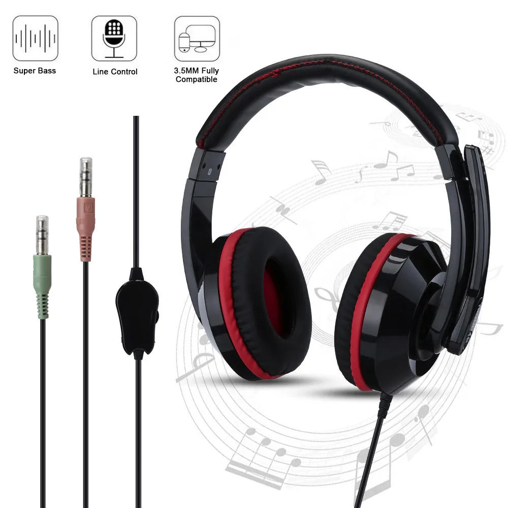 Handphone Wired Gaming Headset Headphones With Microphone for PS4 PC Laptop Phone Gaming Headphones Casque Audio Handphone Wired Gaming Headset Headphones With Microphone for PS4 PC Laptop Phone Gaming Headphones Casque Audio