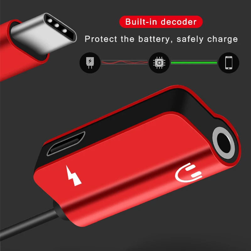 Чери джек Aux аудио адаптер зарядный кабель для Xiaomi mi 9 Samsung S10 Тип C до 3 5 мм USB