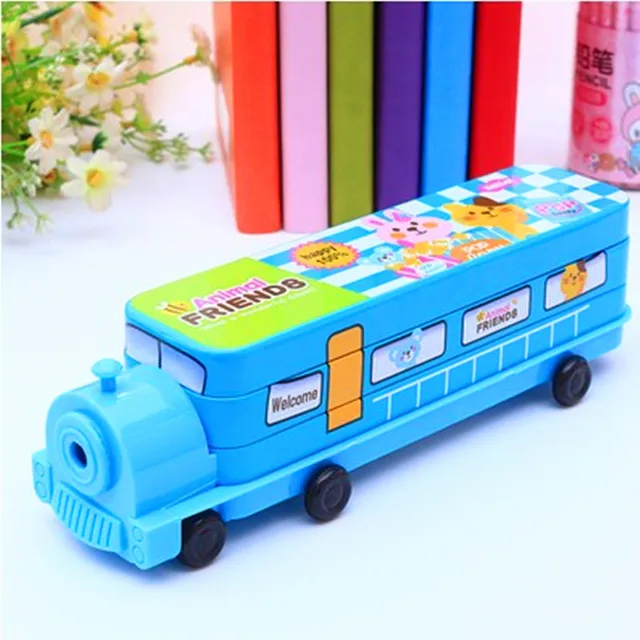 Car style three layers bookshelf iron stationery box iron pencil box