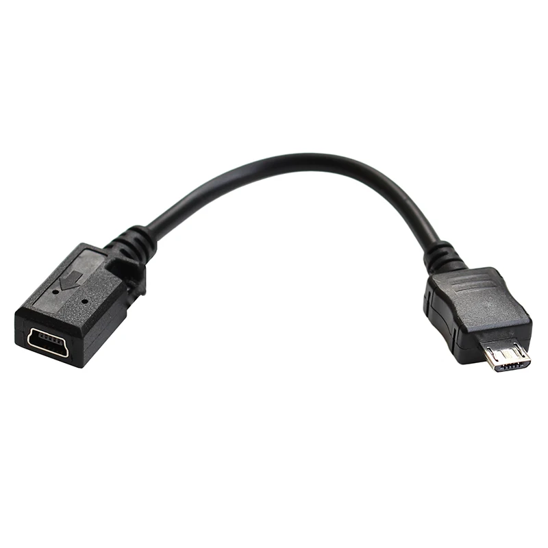 

10cm micro USB male to MINI USB 5PIN female extension data charging adaptor convertor cable