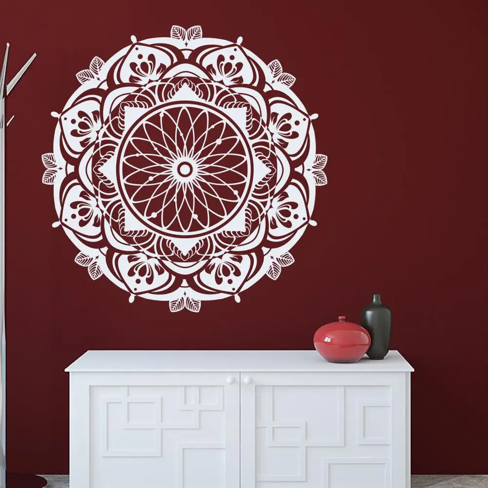 

2016 Real MANDALA Wall Vinyl Decals Lotus Mandala Sticker Namaste Decal East Pattern Home Decoration Accessories for Living Room