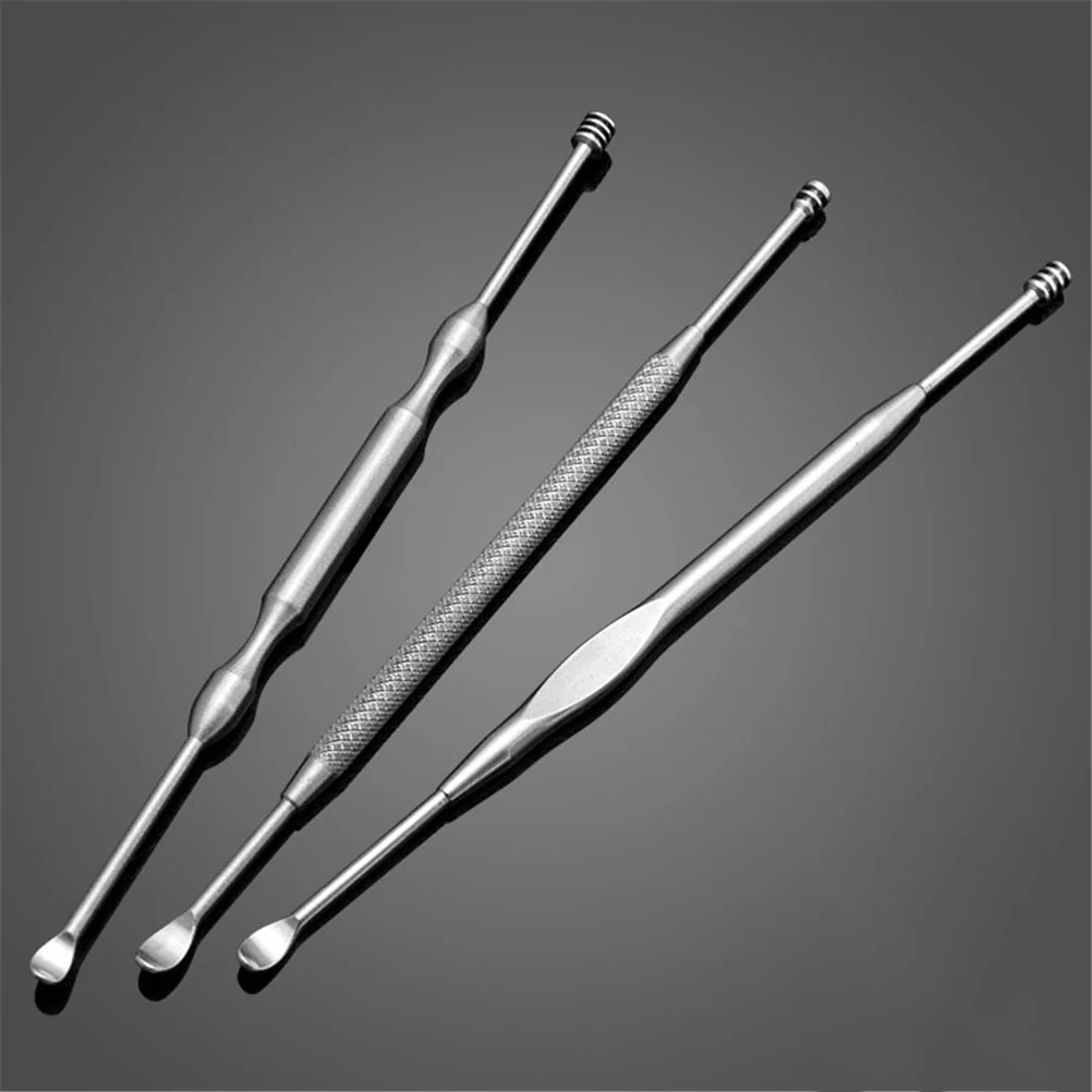 

1pc Stainless Steel Ear Pick Wax Curette Remover Cleaner Ear Pick Care Tool Parttern Randomly High Quality