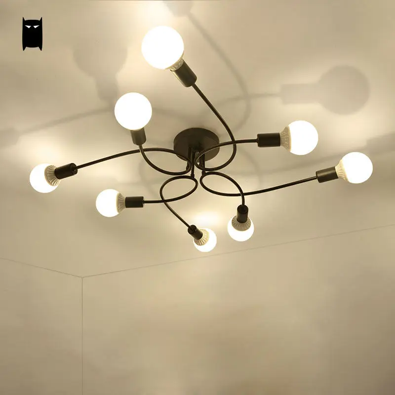 Us 158 0 Black White Iron Metal Cloud Ceiling Light Fixture Art Deco Korean Japan Style Lustre Plafon Luminaria For Bedroom Living Room In Ceiling