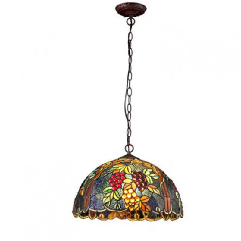 

pastoral Tiffany Glass pendant lights Latin American colorful Tiffany lighting lamp Mediterranean hanging glass lamp cover lampe