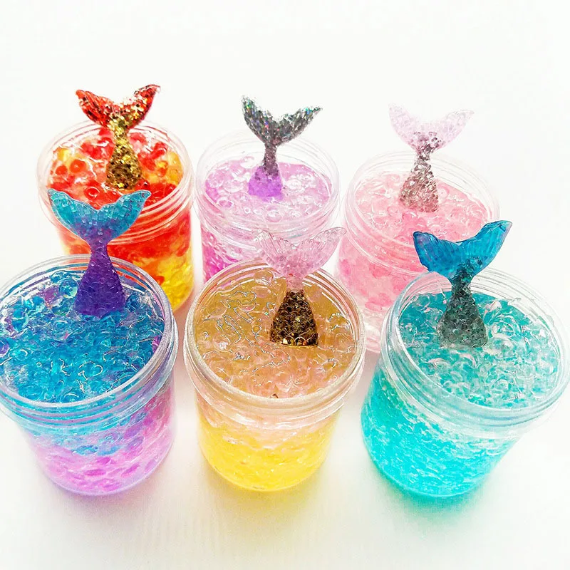 

120ml Hot Mermaid Crystal Slime Charms Diy Toys Child Nasal Clay Pearl Mud Jelly Plasticine Puzzle Toy Kids Educational Toys