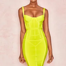 Женские повязки г. в европейском и американском стиле, весна и лето, новые желтые бретельки, Топ до колен, платье сексуальное платье fas+ костюм
