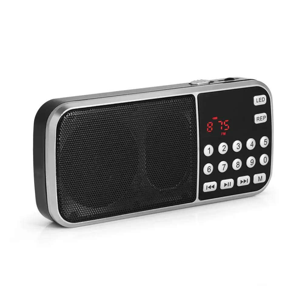 

Y-501 FM Radio Portable Digital Audio Music Player Speaker LED Flashlight Support TF Card USB AUX 100% New Brand High Quality