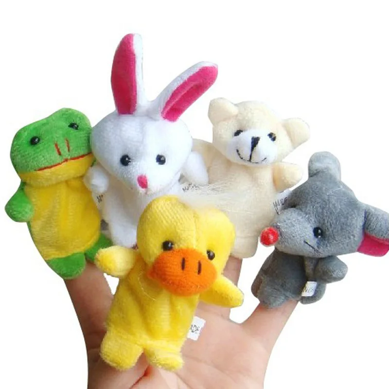 10 шт., милые Мультяшные зоологические животные пальчиковые игрушки из плюша, игрушки для детей, куклы для детей, пальчиковые куклы для мальчиков и девочек
