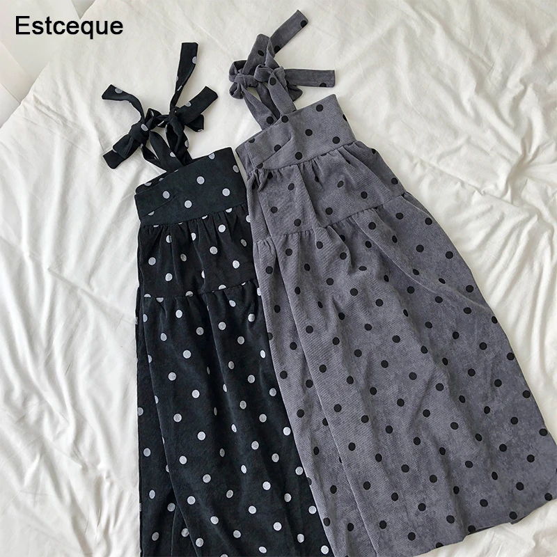 

Wave Point Skirt Women A-Lined Female Suspender Skirts School Girls Vintage Spring 2019