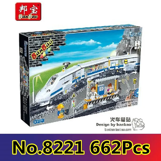 

building block set compatible with lego new city Main Train Station 3D Construction Brick Educational Hobbies Toys for Kids