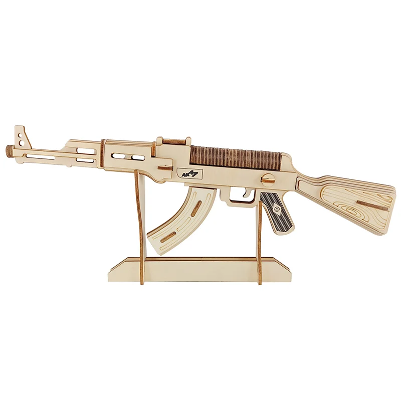 AK47 submachine gun деревянная модель игрушки 3D diy Diorama segunda guerra mundial wehrmacht modele do sklejania|Наборы