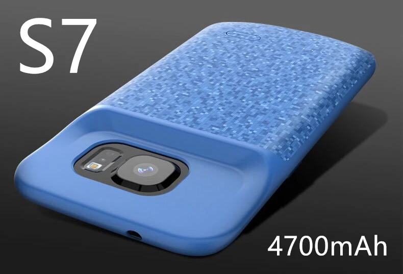 S7-Blue Новые чехлы для зарядного устройства для samsung Galaxy S7 Silm Силиконовый противоударный чехол для аккумулятора для samsung S7 Edge зарядное устройство задняя крышка - Цвет: S7-Blue