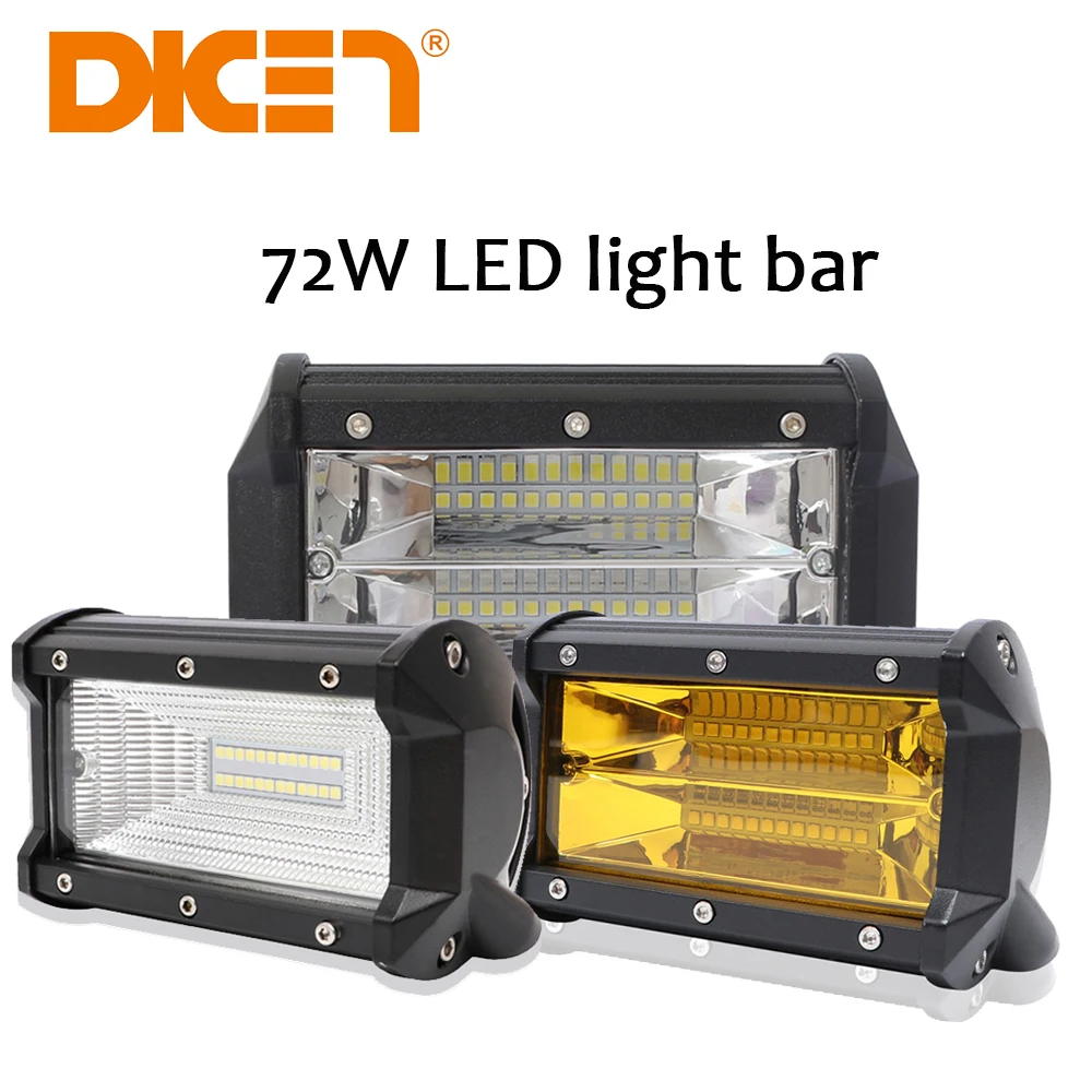 Koop DIC 5 inch 72 w LED Verlichting 3000 k Led Werk Lamp Rijden Lichten Off road 4x4 schijnwerper Truck Boot SUV led verlichting voor auto