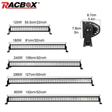 120 W 180 W 240 288 300 W HA CONDOTTO LA Luce del Lavoro Bar 22 32 42 50 52 Pollici Spotligth Per fuori strada UAZ niva 4×4 Auto ATV del fascio Della Nebbia Lampada fari