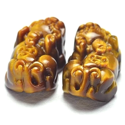 

A Grade Natural Tiger Eye Pi Xiu pendant enrichment accessories delicate carving new DIY accessories for jewelry making