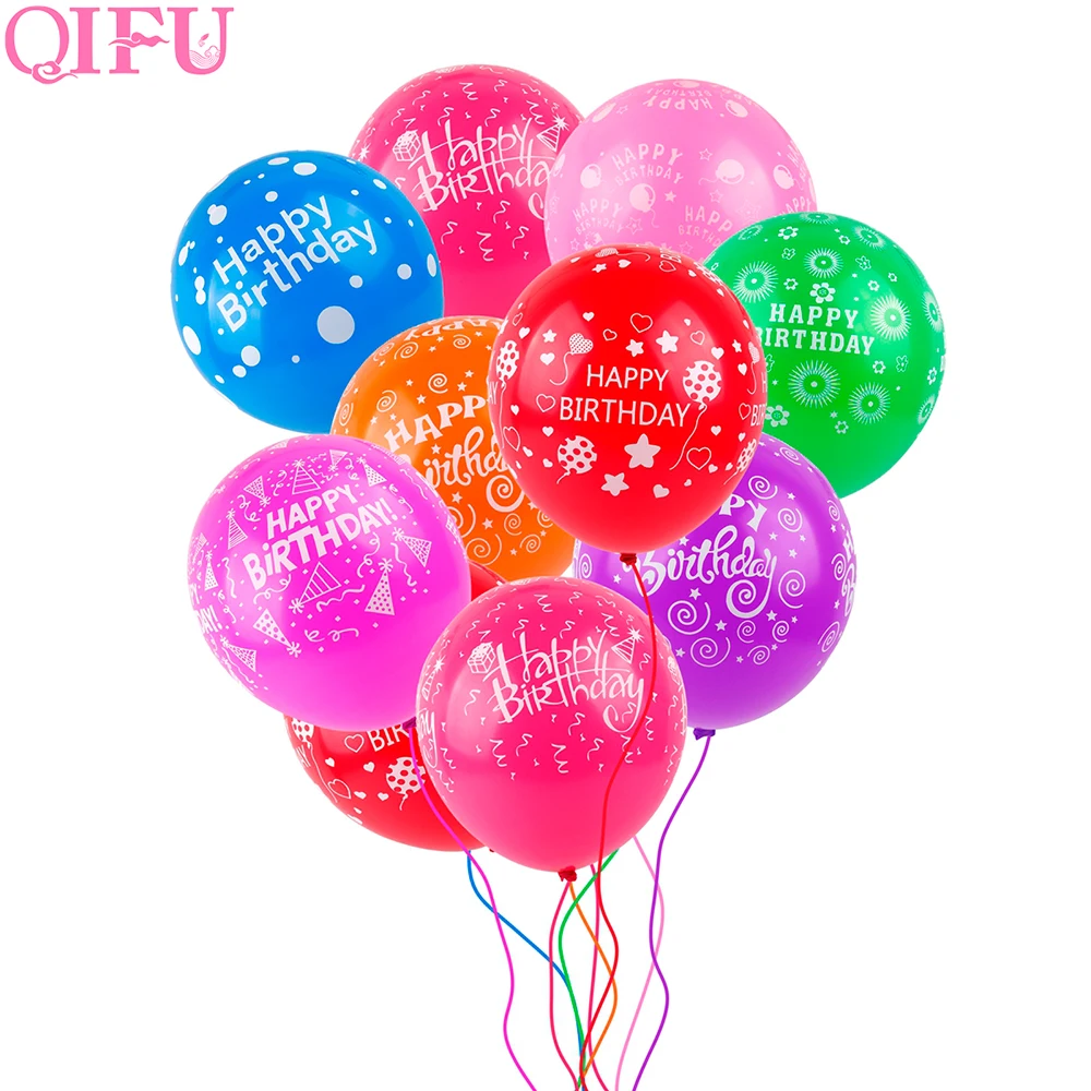 QIFU 10 шт. 12 дюймов латексные шары с буквами украшения для дня рождения Детские