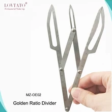 Бросился микроблейдинг инструменты тату машина набор золотой пропорциональный делитель Перманентный макияж измерительный инструмент Stainess направляющие из стали линейка