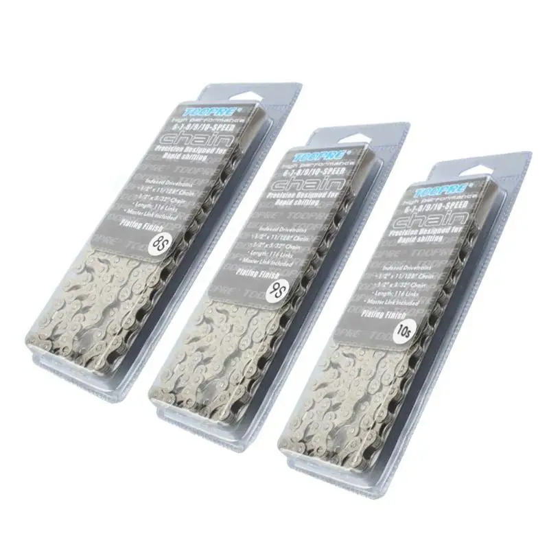 Sale Anti-rust Silver Electroplated 116 Links 6-7-8/9/10 Speed MTB Mountain Road Bike Chain Bicycle Parts 2