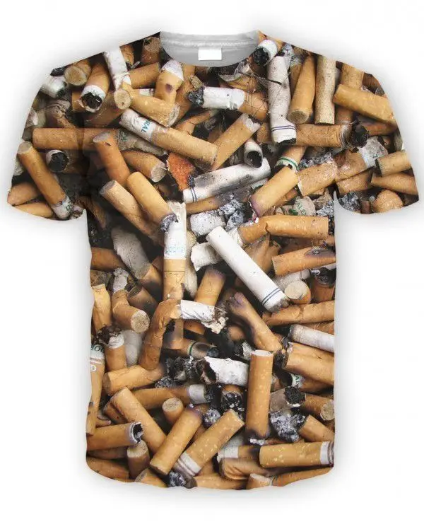 

cigarette 3d Deadpool sleeping and the shark in the sea T shirt men women casual soprt t-shirt new print graphic brand clothing