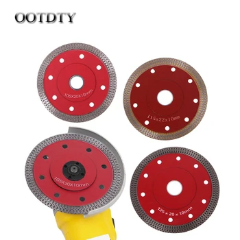 

OOTDTY Red Hot Pressed Sintered Mesh Turbo Ceramic Tile Granite Marble Diamond Saw Blade Cutting Disc Wheel Bore Tools