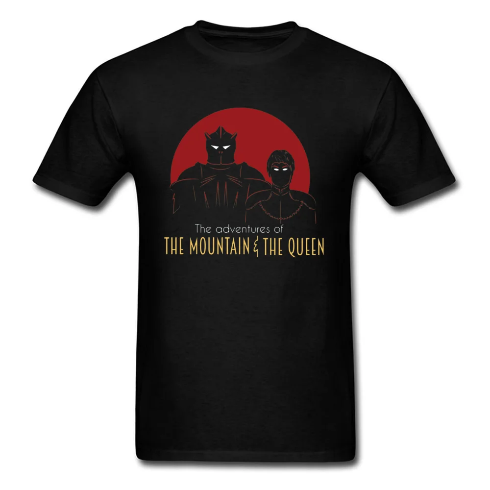 Design 2018 Man T Shirts Crew Neck Short Sleeve All Cotton Tops T Shirt Funny Tee-Shirts Wholesale The Adventures of the mountain and the queen  black
