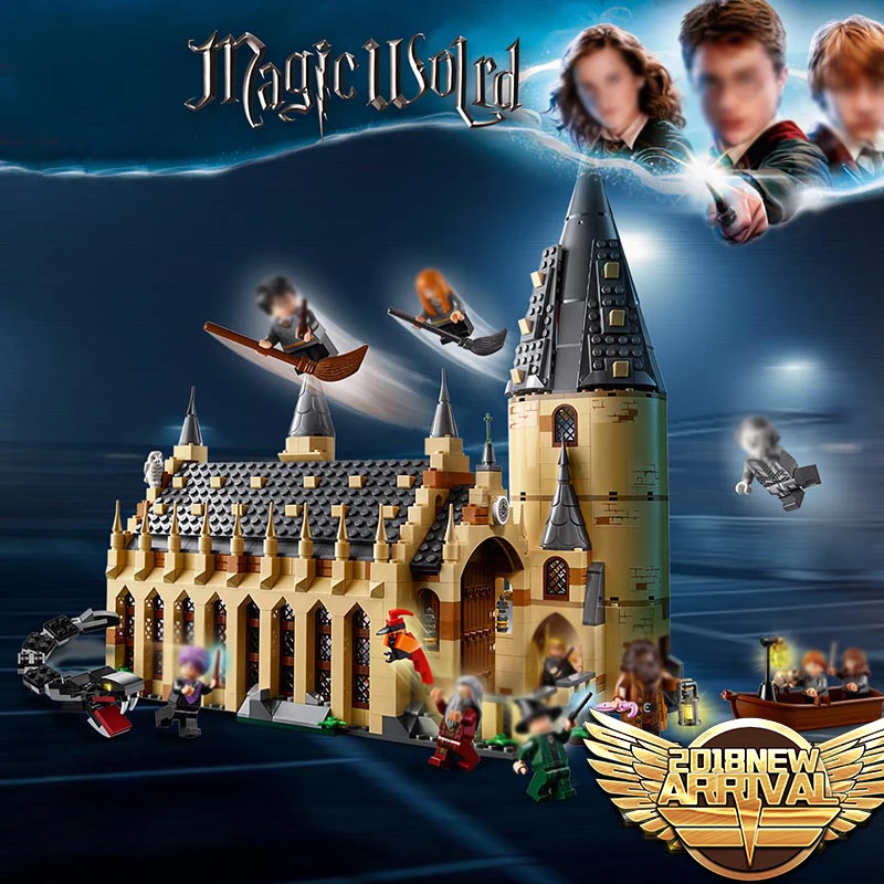 

983pcs Compatible Legoingly 75954 Harri Potter series Hogwarts Great Hall Building Blocks Brick Educational Toys
