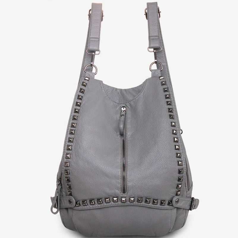 YOUNNE Women Leather Backpack Female Zipper Fashion Style Backpacks Young Girl Casual Shoulder Bag Lidy Softback Solid Hand Bag04