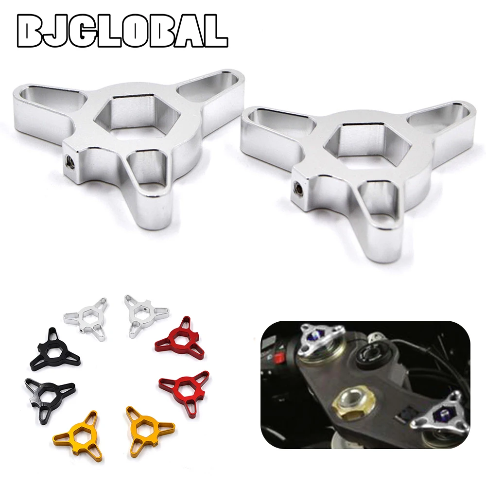 

New Motorcycle Universal CNC Pair 22mm Racing Front Fork Preload Adjuster For DUCATI 748/916/996/998/999 KAWASAKI Z1000 CBR600RR