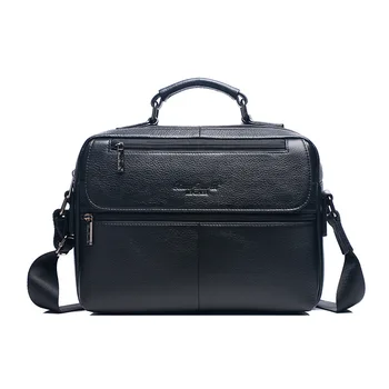 

Genuine Leather Messenger Bags Men Travel Crossbody Shoulder Bag for Man iPad Office Handbags male Business Briefcase Bolsa 2019
