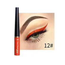 QIBEST горячая распродажа 16-Цвет жидкая Водонепроницаемая подводка для глаз со стрелкой, стойкий макияж вечерние Красота Косметическая подводка для глаз Kajal TSLM1