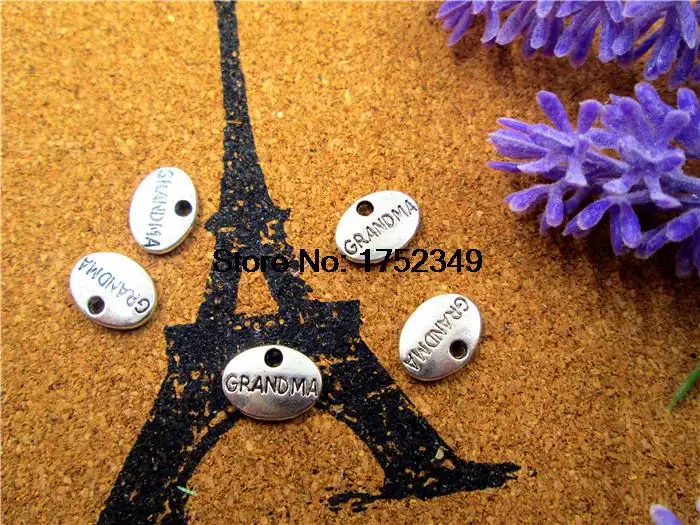 

30 шт.-Шарм с надписью «бабушка» s, Античная тибетский серебряный тон Шарм с надписью «бабушка» Кулоны из нержавеющей стали, подарок 13x8mm