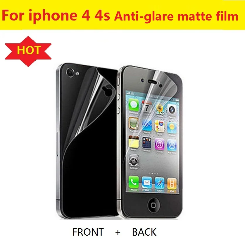 В продаже! 1 пара (спереди и сзади) Антибликовая матовая пленка для iphone 4 4S 5 5s SE 6 6S 7 8