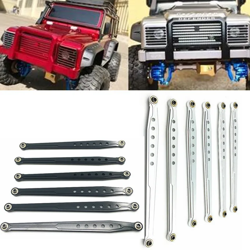 6pcs RC Links Aluminum Lower & Upper Chassis Link Set for RC Car Axial