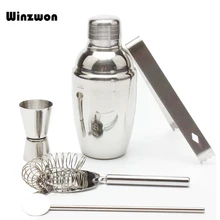 5 шт./компл. шейкер с Нержавеющая сталь льда Тонг мерный стакан перехода палочки бармен виноделия инструменты Барные аксессуары