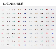 100 пара/лот, женские маленькие серьги-гвоздики с кристаллами, наборы для девочек и детей, пластиковая клеевая мини-серьга, ювелирное изделие, подарок на день рождения