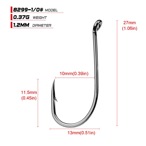 50 шт./лот рыболовный крючок 1/0#-6/0#8299 серия Осьминог HC-72A Высокоуглеродистая сталь Карп Anzol рыболовный крючок морская вода Pesca рыболовный крючок - Цвет: size1-0