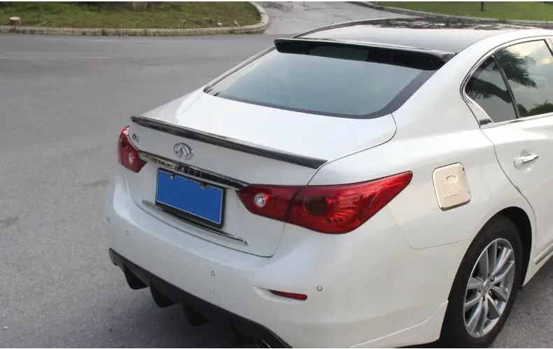 

Carbon Fiber REAR TRUNK LID AERO WING SPOILER FOR Infiniti Q50 2014 2015 2016 2017 by EMS