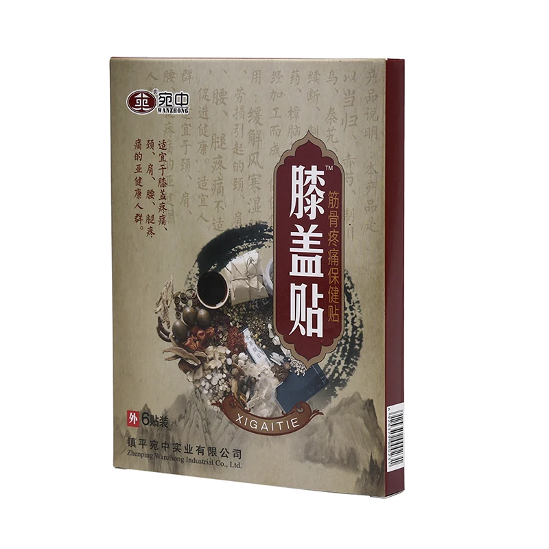 New 6pcs/box Knee Hot Plaster Leg Pain Relief Sticker Heating Patches Plaster Knee Massage Health Care