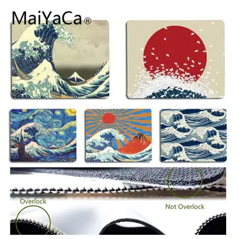 

MaiYaCa New Designs Japanese wave Art DIY Design Pattern Game mousepad Size for 18x22cm 25x29cm Small Mousepad