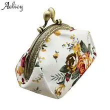 Aelicy, женские кошельки, роскошные брендовые кошельки, дизайнерские кошельки и сумки, холщовые, Ретро стиль, с цветочным рисунком, маленькие, для мелочи, кошелек, клатчи, сумка