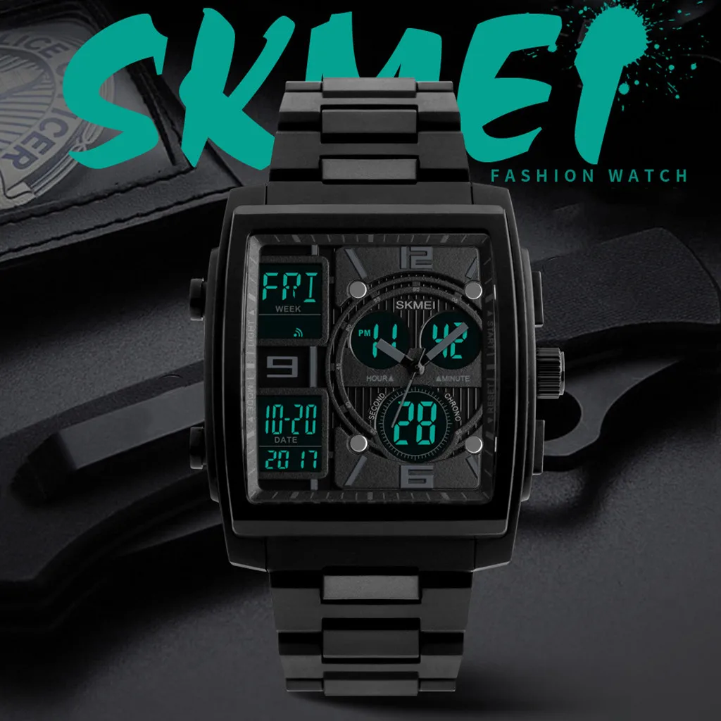 

ISHOWTIENDA Watch Men Digita Men's Military Rubber Tactical LED Digital Watch Sports Waterproof Analog Quartz High Quality 2019